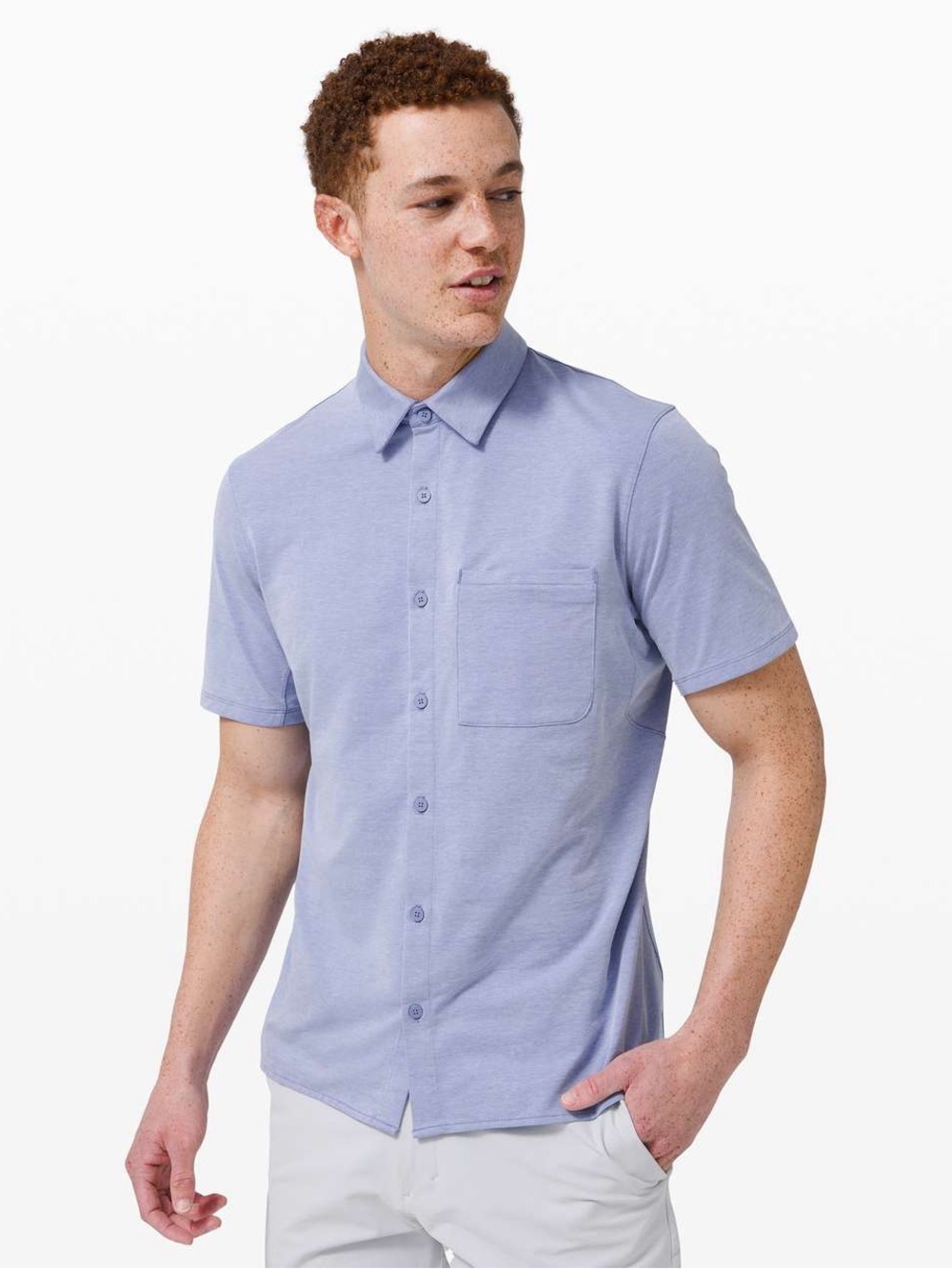 Lululemon Commission Short Sleeve Shirt Harbor Blue